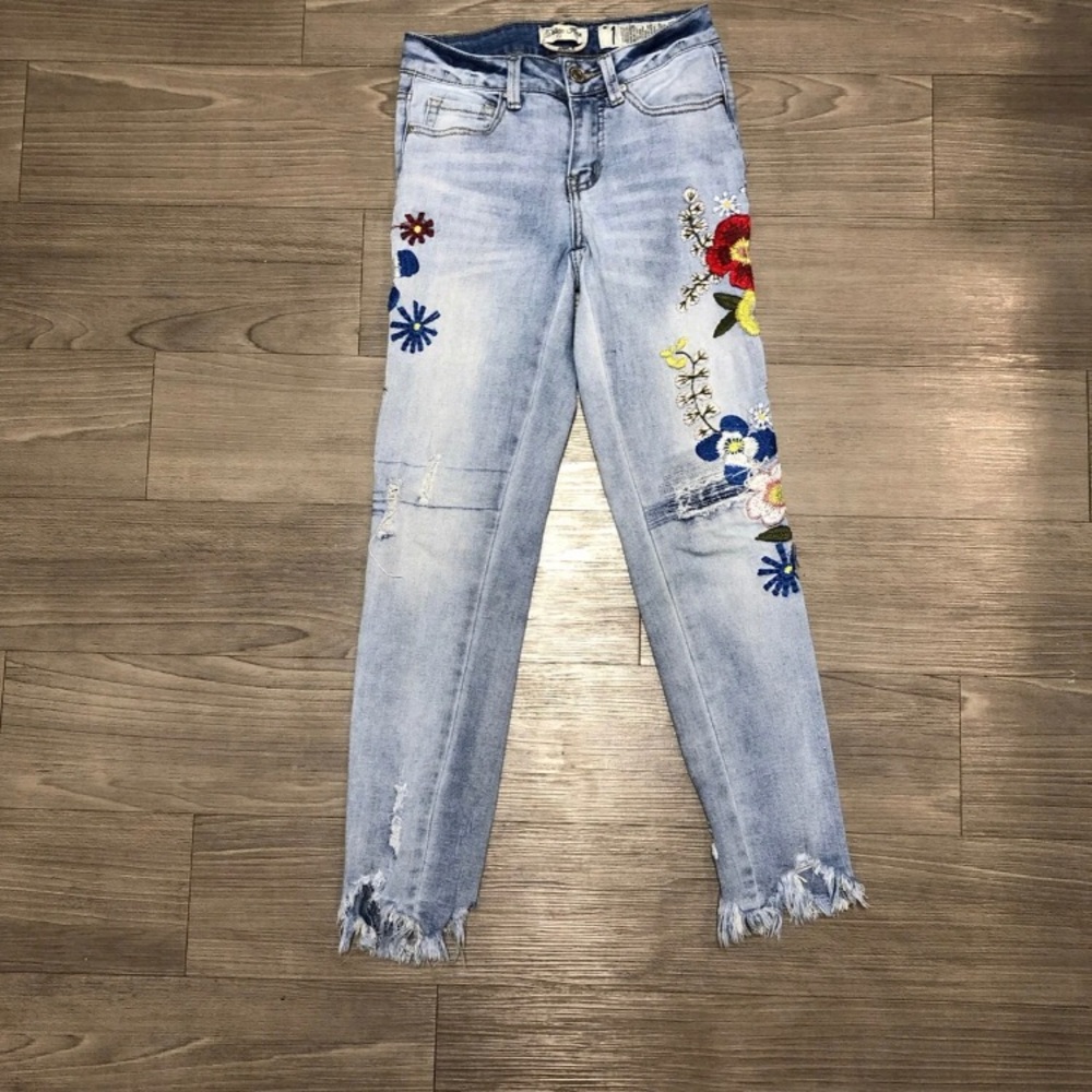 Embroidered jeans!